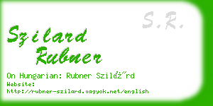 szilard rubner business card